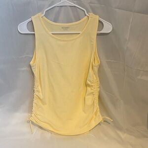 Old Navy Pale Yellow Side-Ruched Tank Top